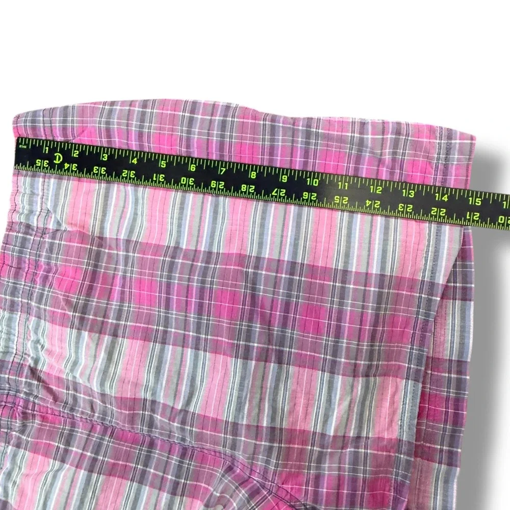 Polo Sport Swim Trunks Men XXL Pink‎ Plaid Vintage 90s Ralph Lauren Board Shorts